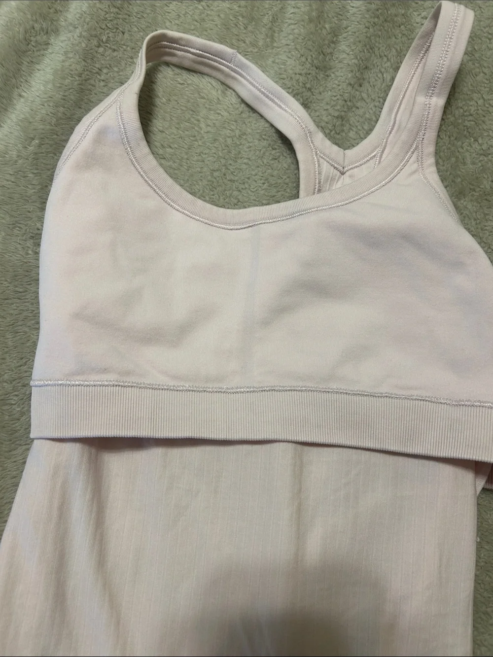 lululemon athletica Light Pink Ribbed Racerback Tank